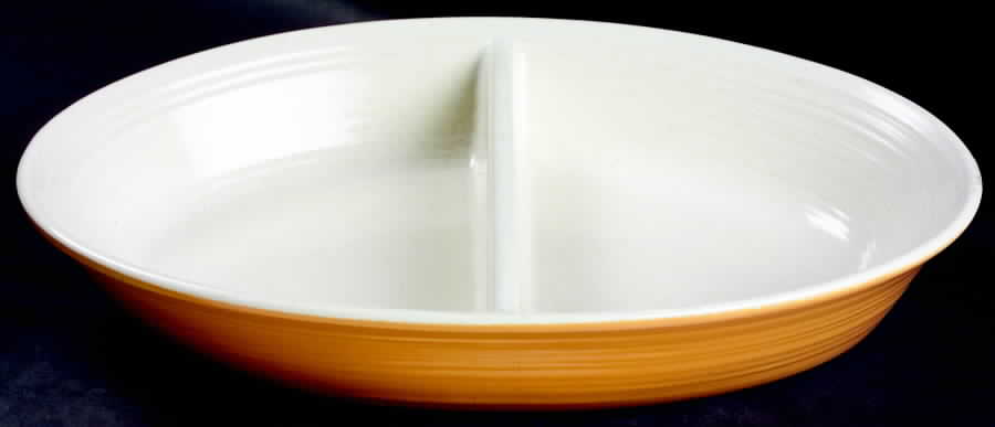 Sierra Sand 11" Oval Divided Vegetable Bowl by Franciscan-1