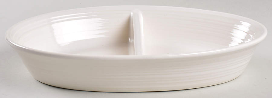 Snow Crest 11" Oval Divided Vegetable Bowl by Franciscan-1