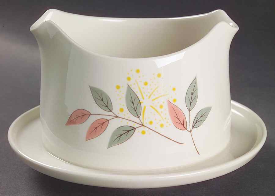 Springsong Gravy Boat with Attached Underplate by Franciscan-1