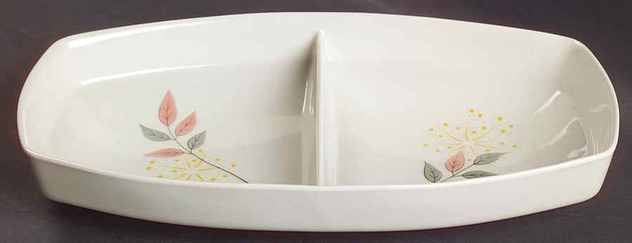 Springsong 10" Oval Divided Vegetable Bowl by Franciscan-1