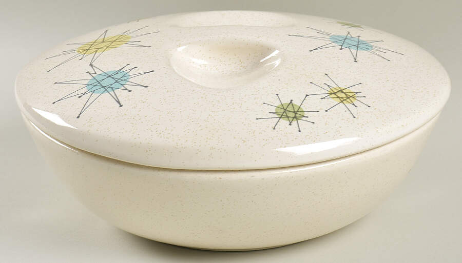 Starburst 1.5 Qt Round Covered Casserole w/8" Vegetable Base by Franciscan-1