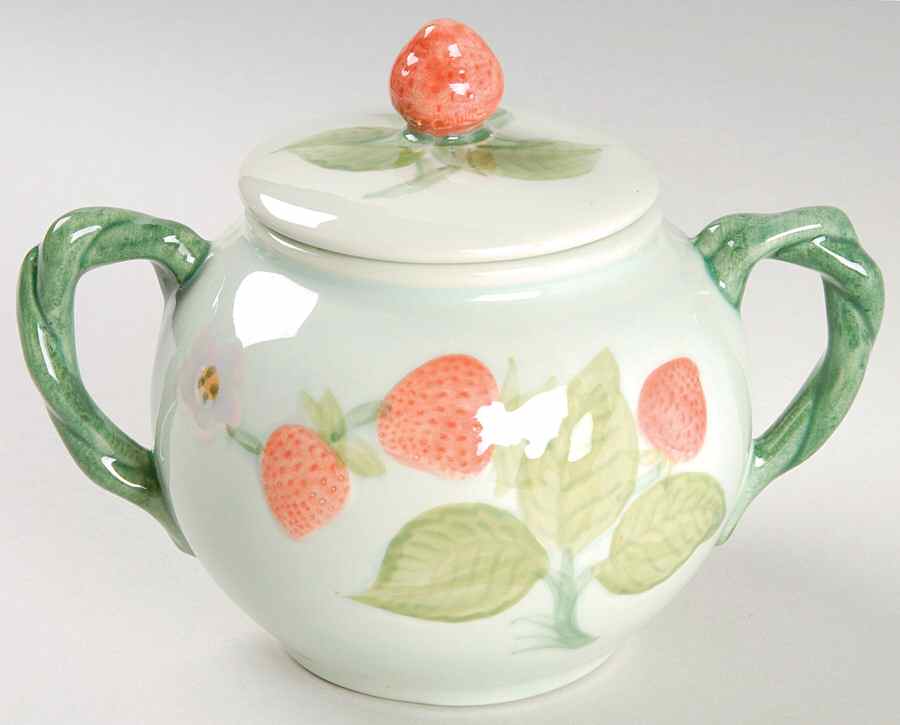 Strawberry Time Sugar Bowl & Lid by Franciscan-1