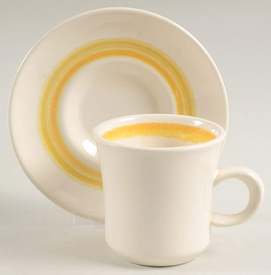 Sundance (USA) Flat Cup & Saucer Set by Franciscan-1