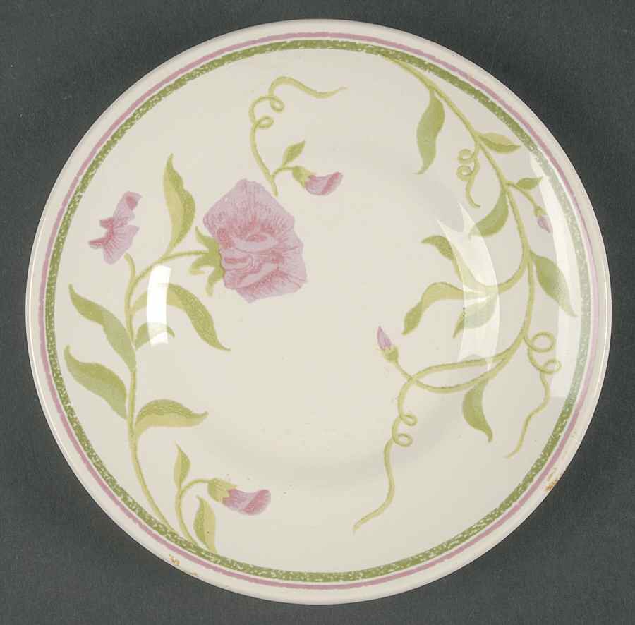 Sweet Pea (Greenhouse) Bread & Butter Plate by Franciscan-1