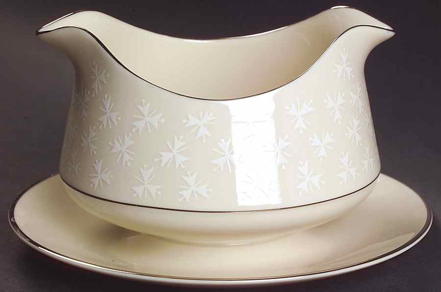 Tapestry Gravy Boat with Attached Underplate by Franciscan-1