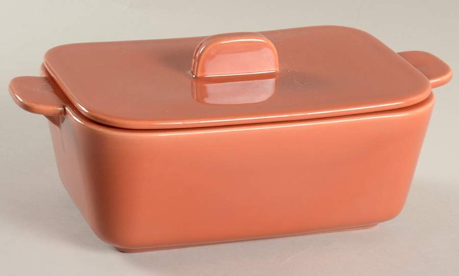 Tiempo Apricot (Copper) Rectangular Covered Vegetable by Franciscan-1