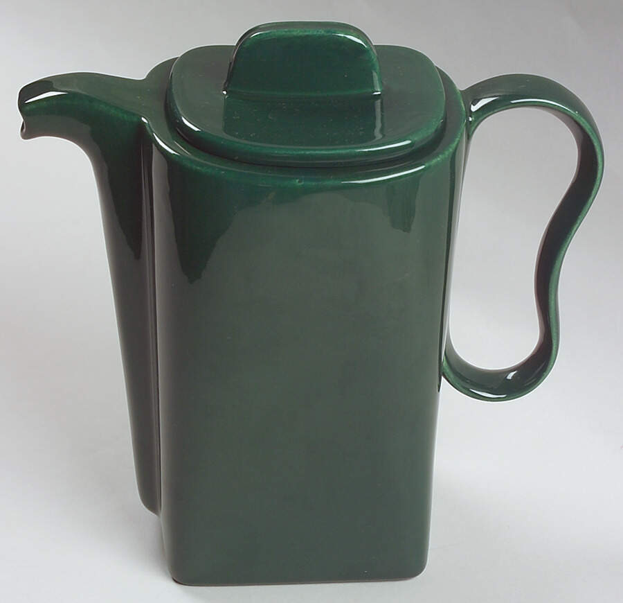 Tiempo Olive Green (Dark Green) Coffee Pot & Lid by Franciscan-1