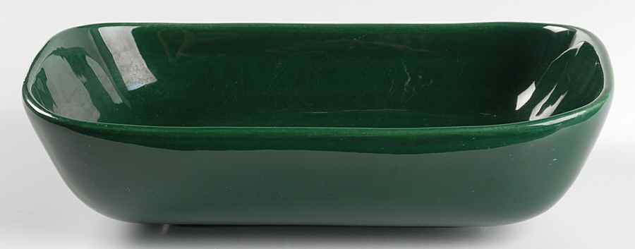 Tiempo Olive Green (Dark Green) 9" Oval Vegetable Bowl by Franciscan-1
