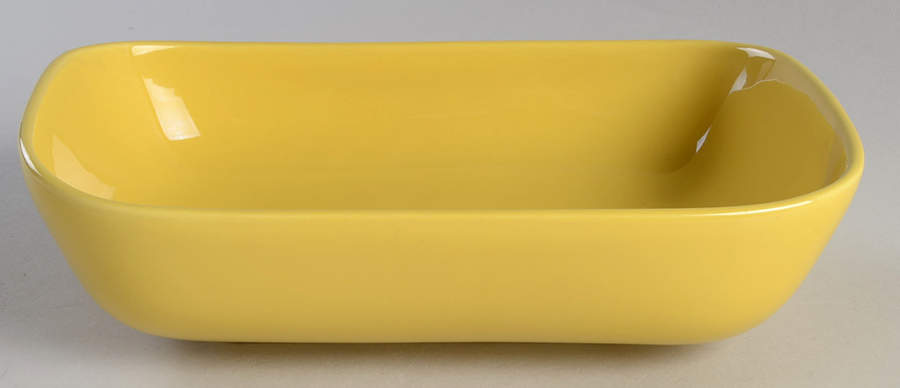 Tiempo Yellow (Mustard) 9" Oval Vegetable Bowl by Franciscan-1