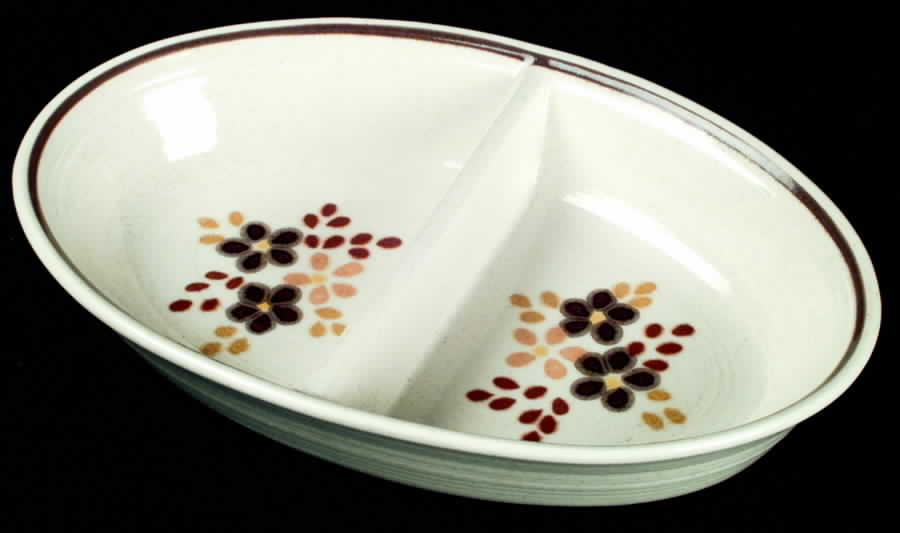 Toffee 11" Oval Divided Vegetable Bowl by Franciscan-1