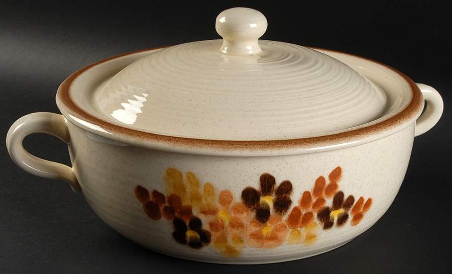 Toffee 2 Qt Round Covered Casserole by Franciscan-1