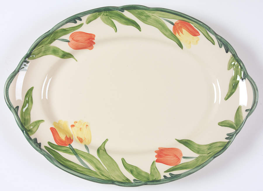 Tulip 14" Oval Serving Platter by Franciscan-1