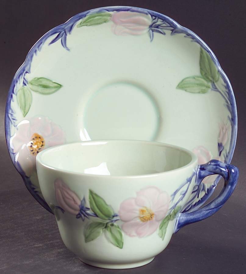 Twilight Rose Jumbo Cup & Saucer Set by Franciscan-1