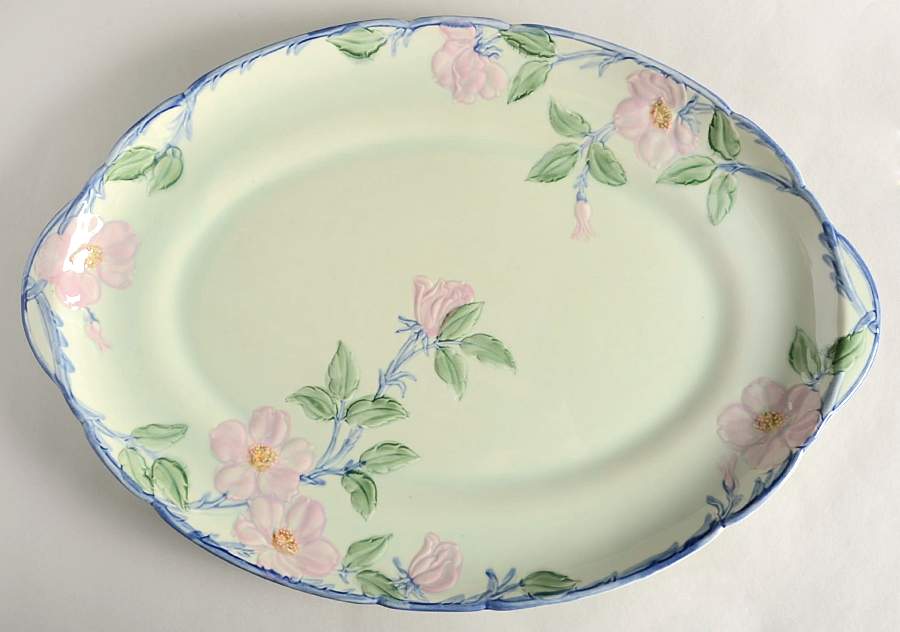 Twilight Rose 19" Oval Serving Platter by Franciscan-1