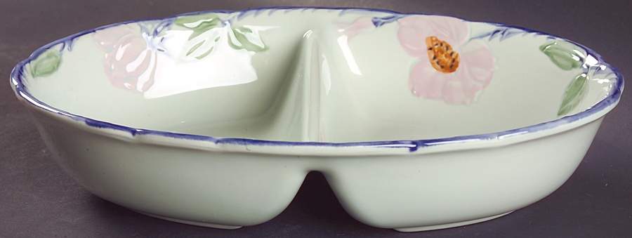 Twilight Rose 10" Oval Divided Vegetable Bowl by Franciscan-1