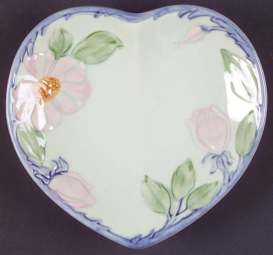 Twilight Rose Heart Shaped Dish by Franciscan-1