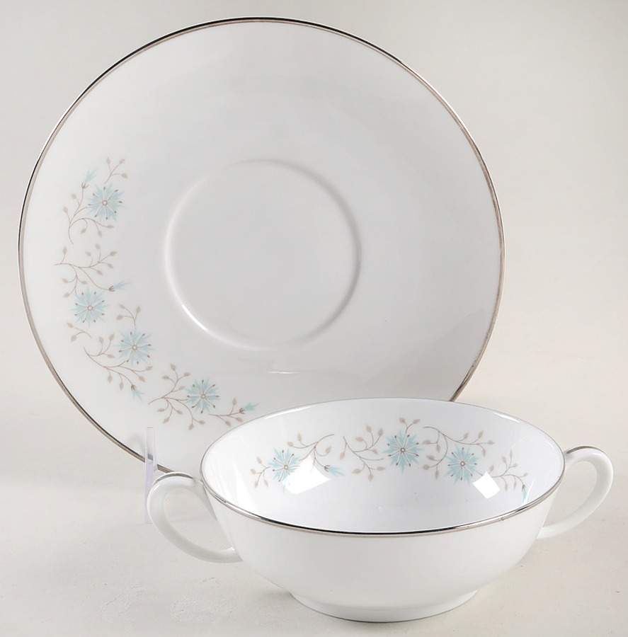 Valencia Flat Cream Soup Bowl & Saucer Set by Franciscan-1