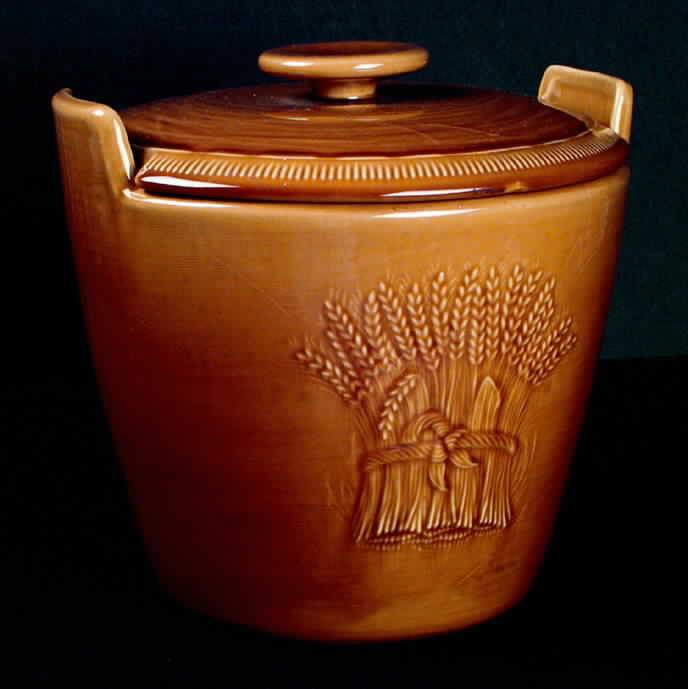 Wheat Golden Brown (Harvest) Cookie Jar & Lid by Franciscan-1