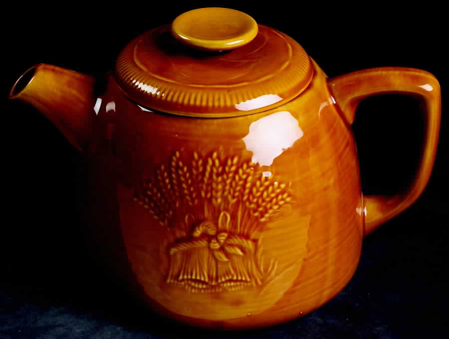 Wheat Golden Brown (Harvest) Teapot & Lid by Franciscan-1