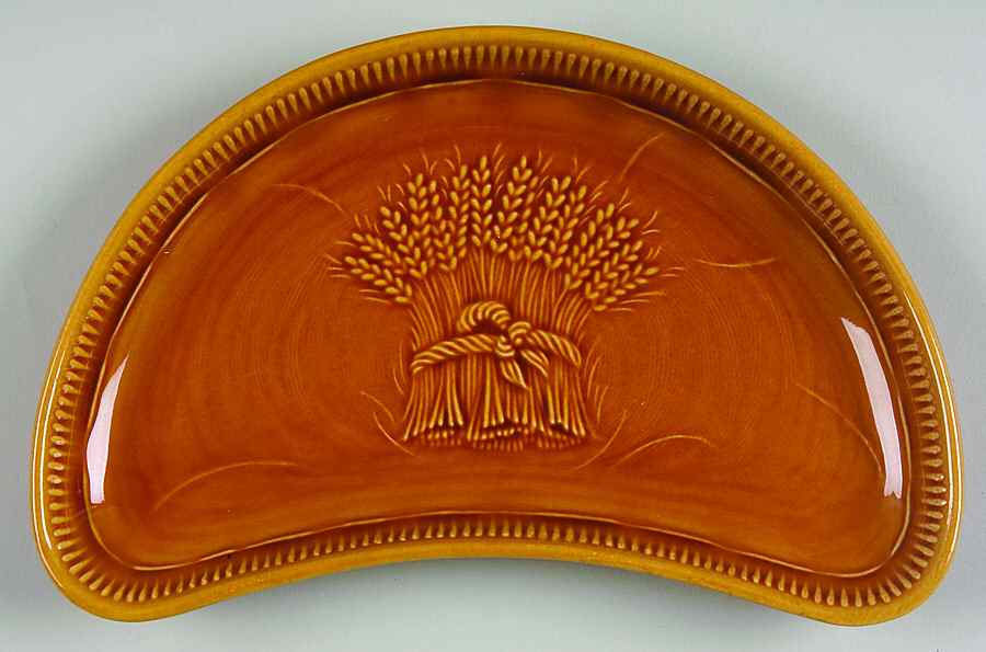 Wheat Golden Brown (Harvest) Crescent Salad Plate by Franciscan-1