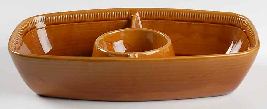 Wheat Golden Brown (Harvest) Chip Bowl/Plate for Chip & Dip Set by Franciscan-1