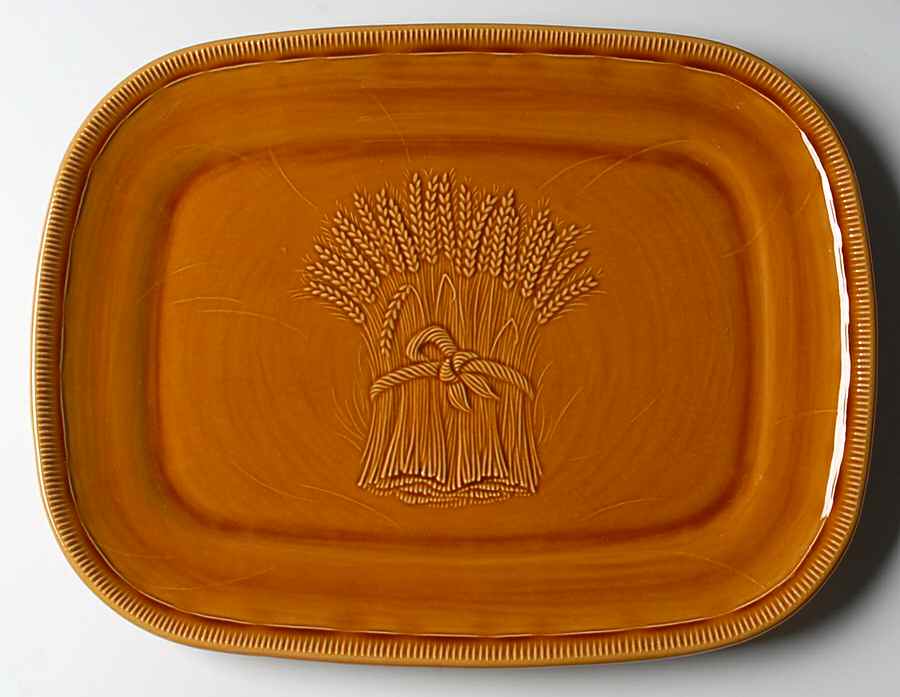 Wheat Golden Brown (Harvest) 15" Oval Serving Platter by Franciscan-1