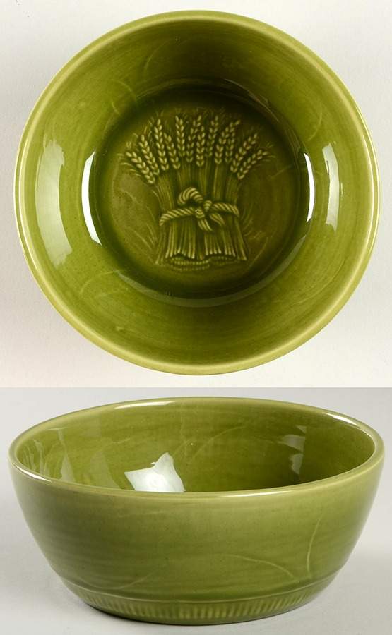 Wheat Green (Winter Green) Coupe Soup Bowl by Franciscan-1
