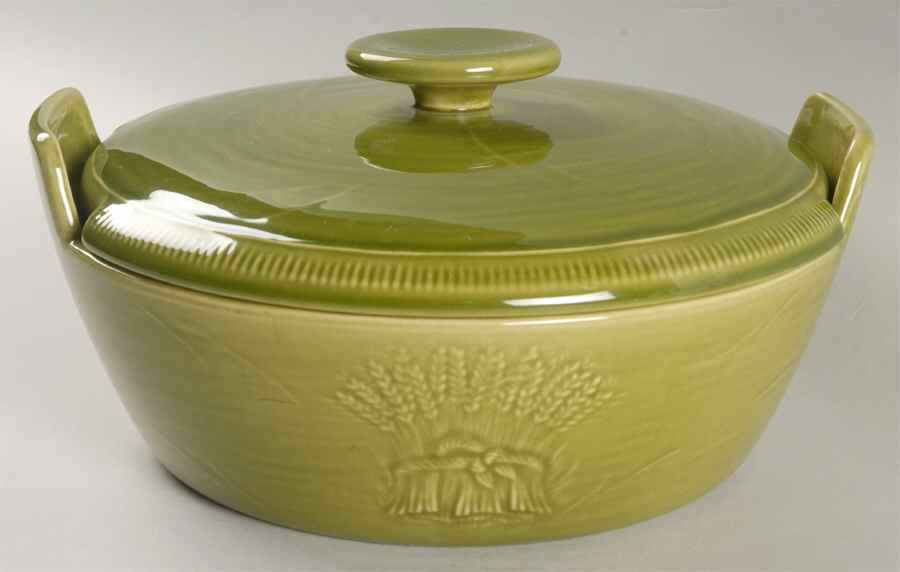 Wheat Green (Winter Green) Round Covered Vegetable by Franciscan-1