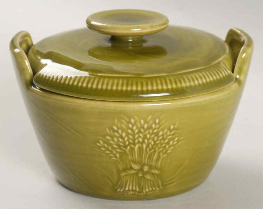 Wheat Green (Winter Green) Individual Casserole & Lid by Franciscan-1