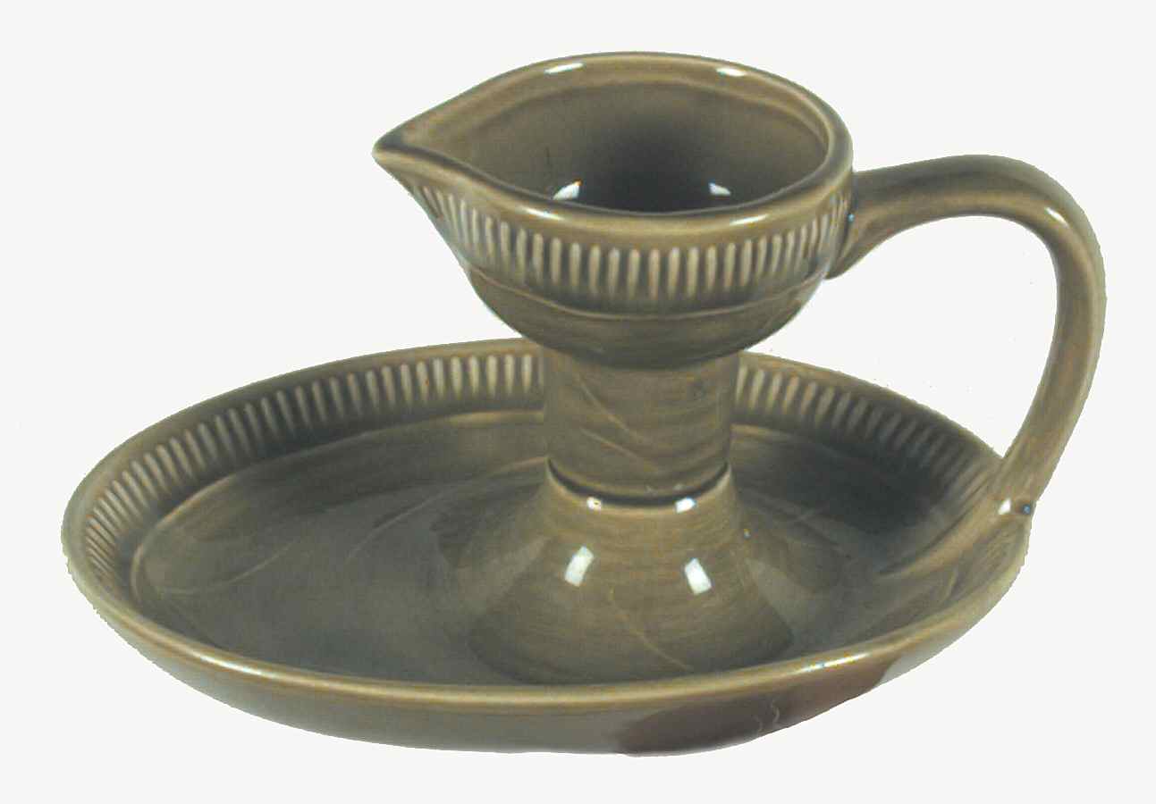 Wheat Green (Winter Green) Single Light Candlestick by Franciscan-1