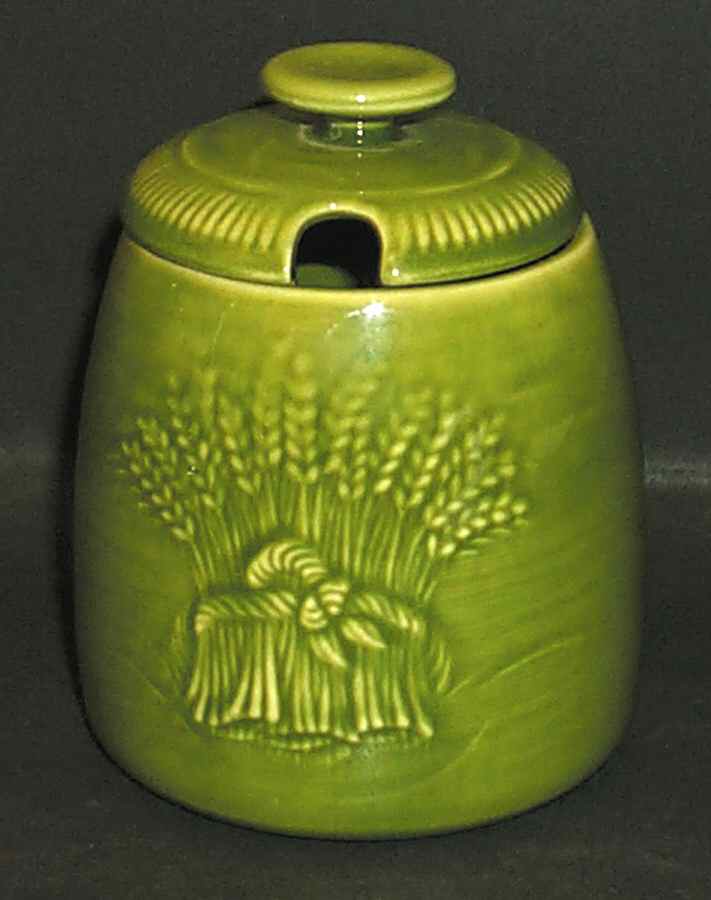 Wheat Green (Winter Green) Jam/Jelly & Lid by Franciscan-1