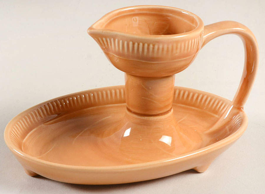 Wheat Light Gold (Summer Tan) Handled Candleholder by Franciscan-1