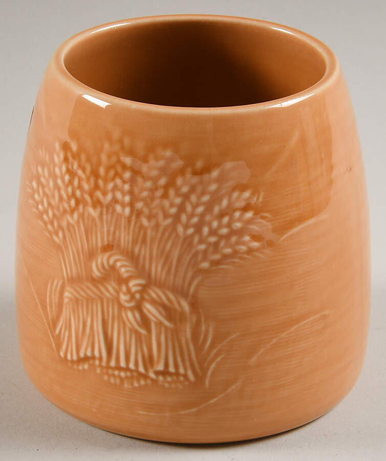 Wheat Light Gold (Summer Tan) Mustard Jar No Lid by Franciscan-1