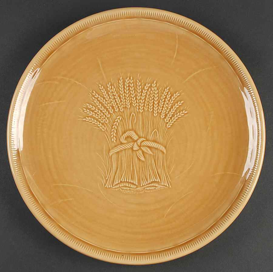 Wheat Light Gold (Summer Tan) 13" Chop Plate (Round Platter) by Franciscan-1