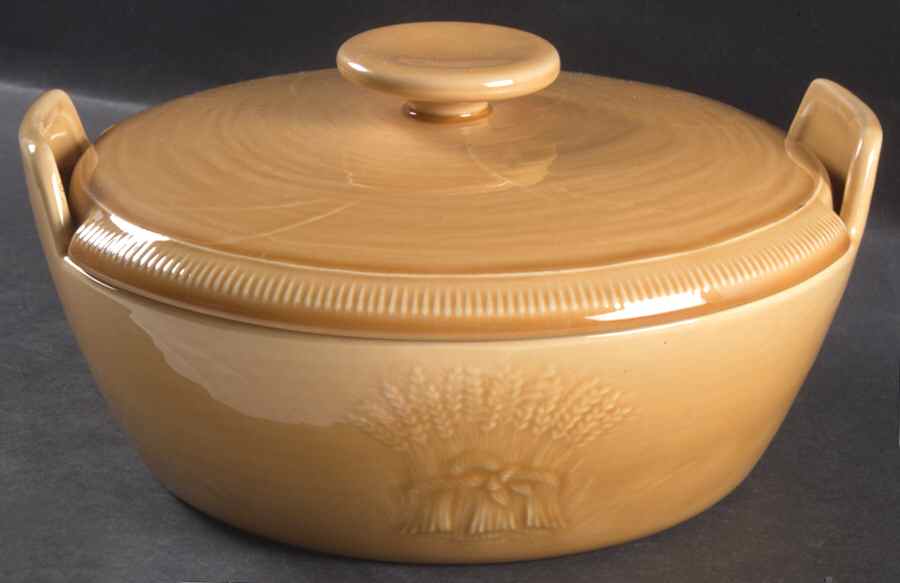 Wheat Light Gold (Summer Tan) Round Covered Vegetable by Franciscan-1