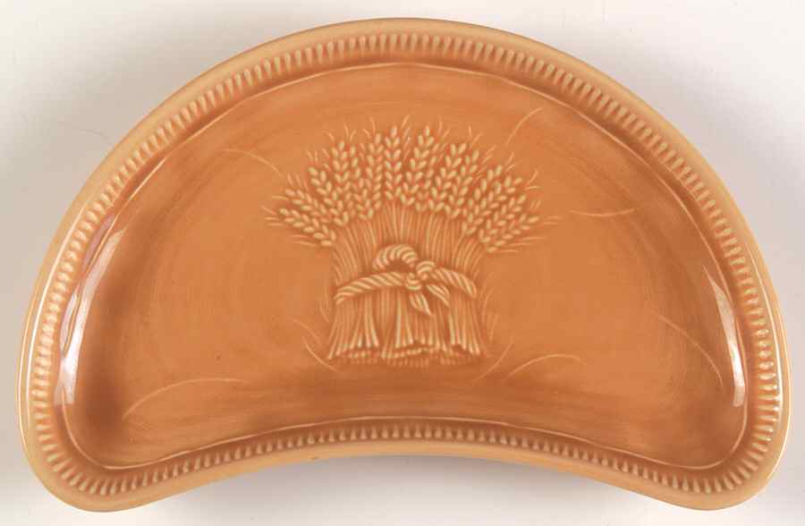 Wheat Light Gold (Summer Tan) Crescent Salad Plate by Franciscan-1