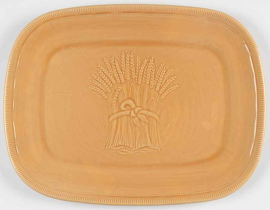 Wheat Light Gold (Summer Tan) 15" Oval Serving Platter by Franciscan-1