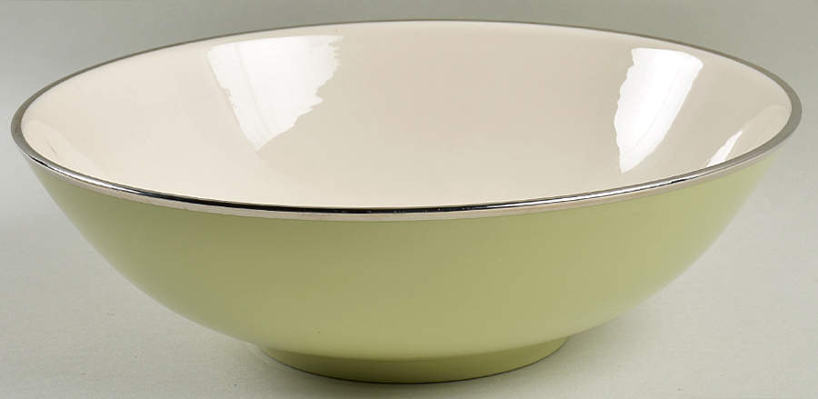 Willow Green (Platinum Trim) 10" Large Salad Serving Bowl by Franciscan-1
