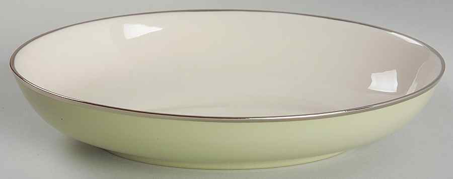Willow Green (Platinum Trim) 8" Oval Vegetable Bowl by Franciscan-1