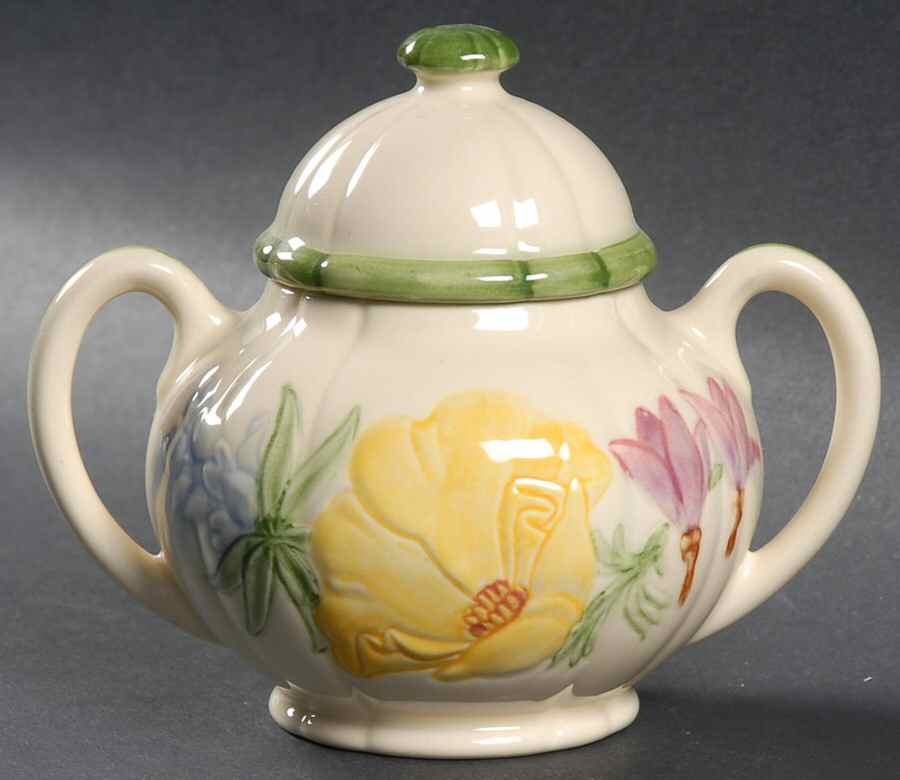 Wildflower Sugar Bowl & Lid by Franciscan-1
