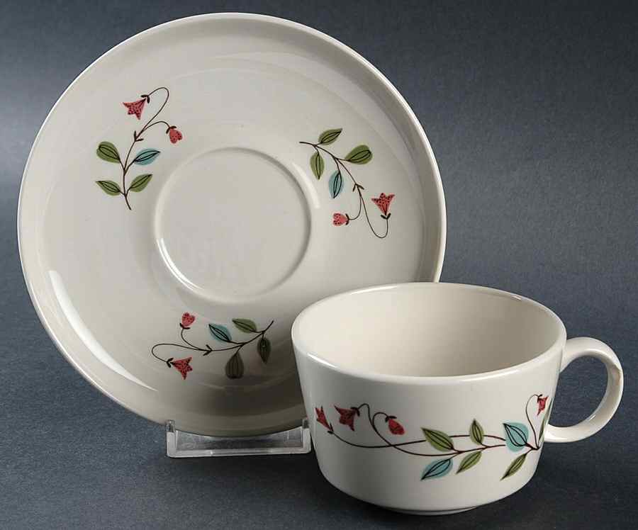 Winsome Flat Cup & Saucer Set by Franciscan-1