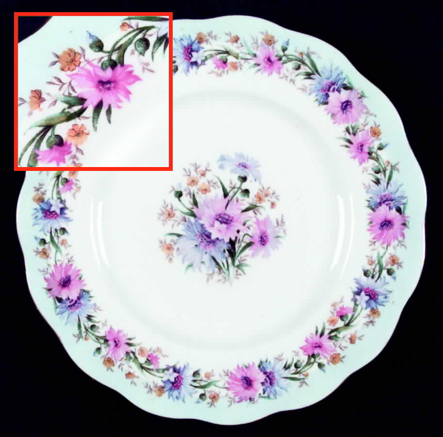 Cornflower Blue Dinner Plate by Foley-1