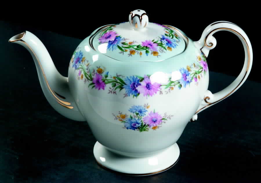 Cornflower Blue Teapot & Lid by Foley-1