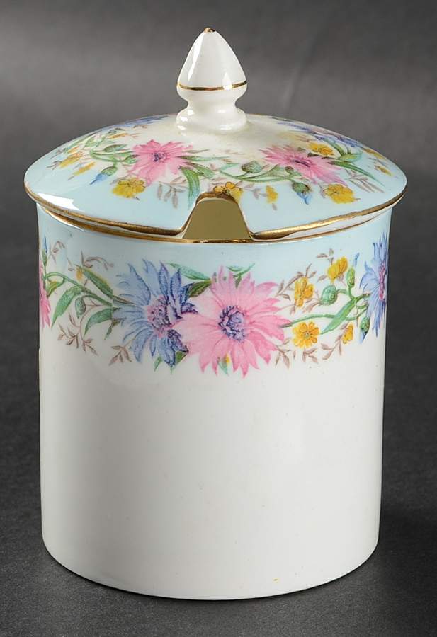 Cornflower Blue Jam/Jelly & Lid by Foley-1