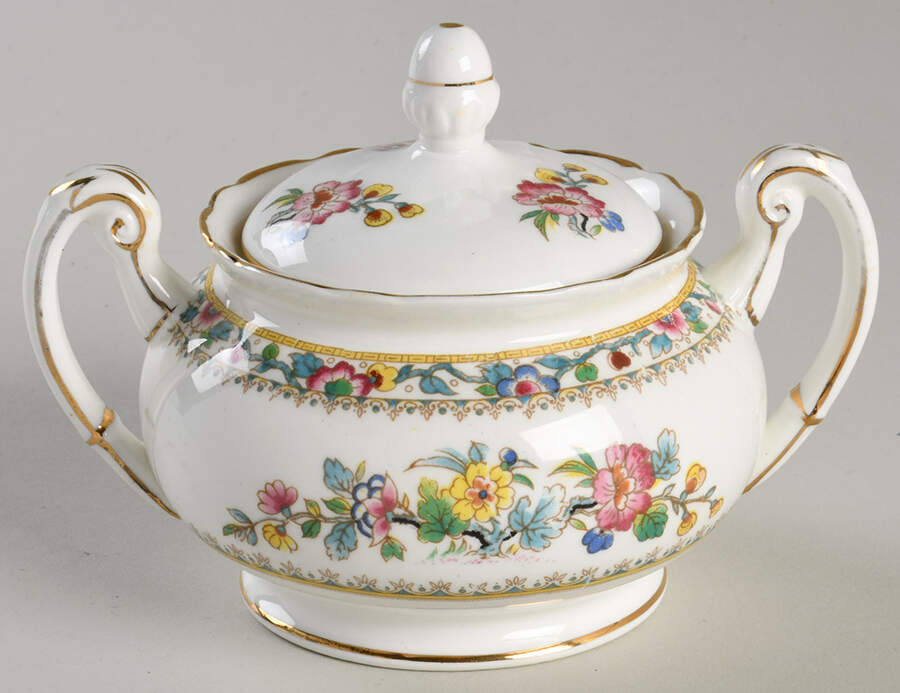Ming Rose Sugar Bowl & Lid by Foley-1