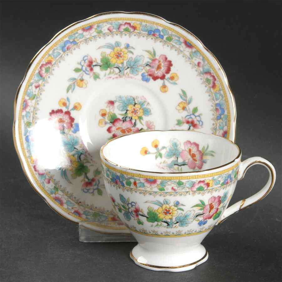 Ming Rose Footed Demitasse Cup & Saucer Set by Foley-1