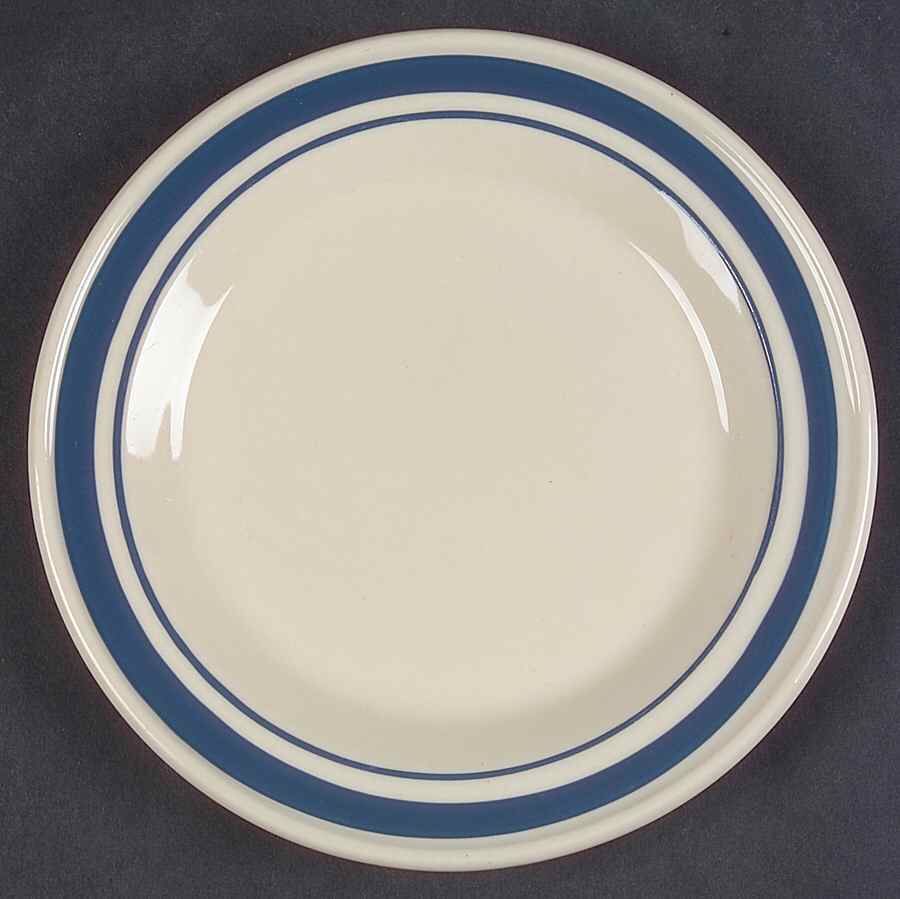 Blue Stripe Salad Plate by Friendship-1