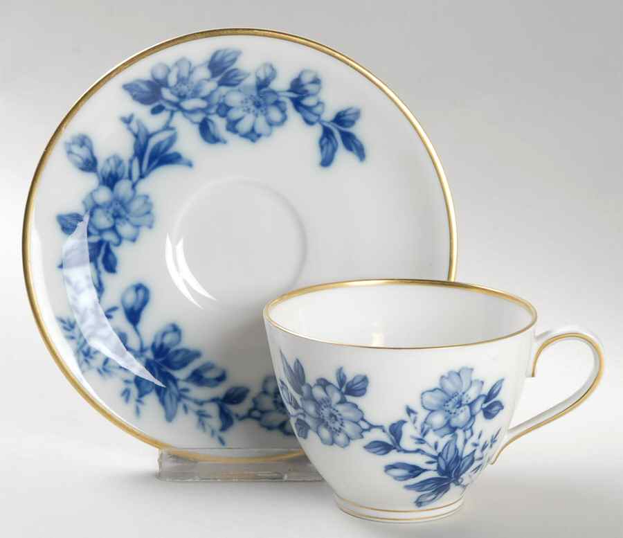 Appleblossom Flat Cup & Saucer Set by Franconia-Krautheim & Adelburg-1