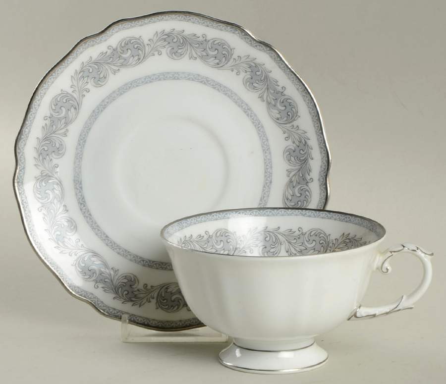 Argenta Footed Cup & Saucer Set by Franconia-Krautheim & Adelburg-1