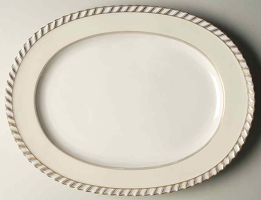 Baronial (White Center) 15" Oval Serving Platter by Franconia-Krautheim & Adelburg-1